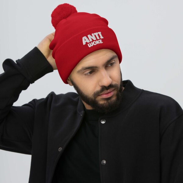 Anti-Woke Pom-Pom Beanie - Image 4