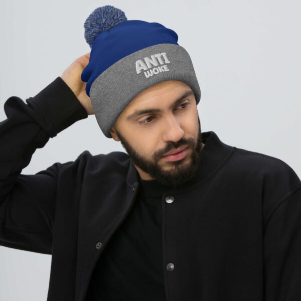 Anti-Woke Pom-Pom Beanie - Image 3