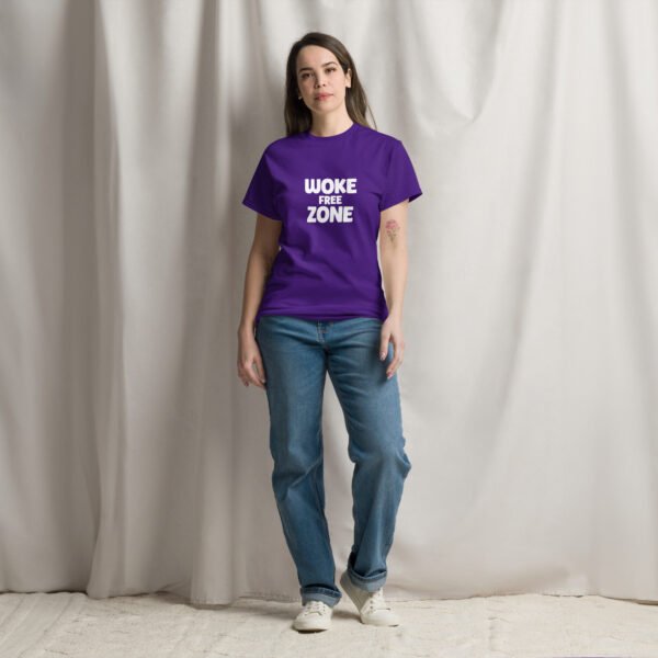 T-Shirt: Woke Free Zone - Unisex - Image 3