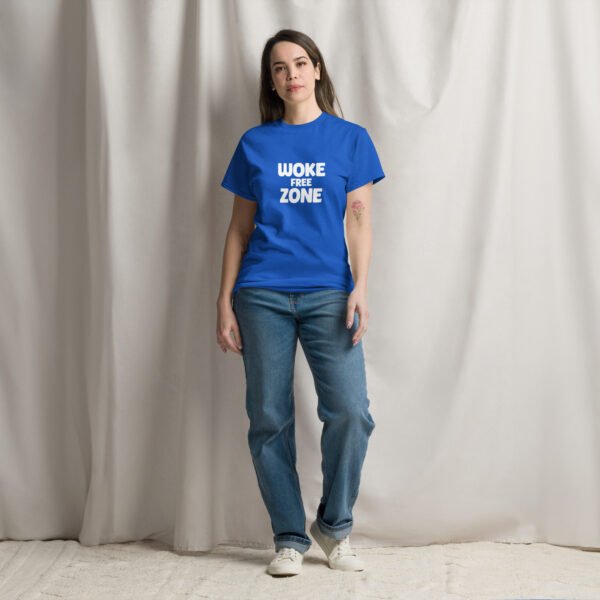 T-Shirt: Woke Free Zone - Unisex - Image 6