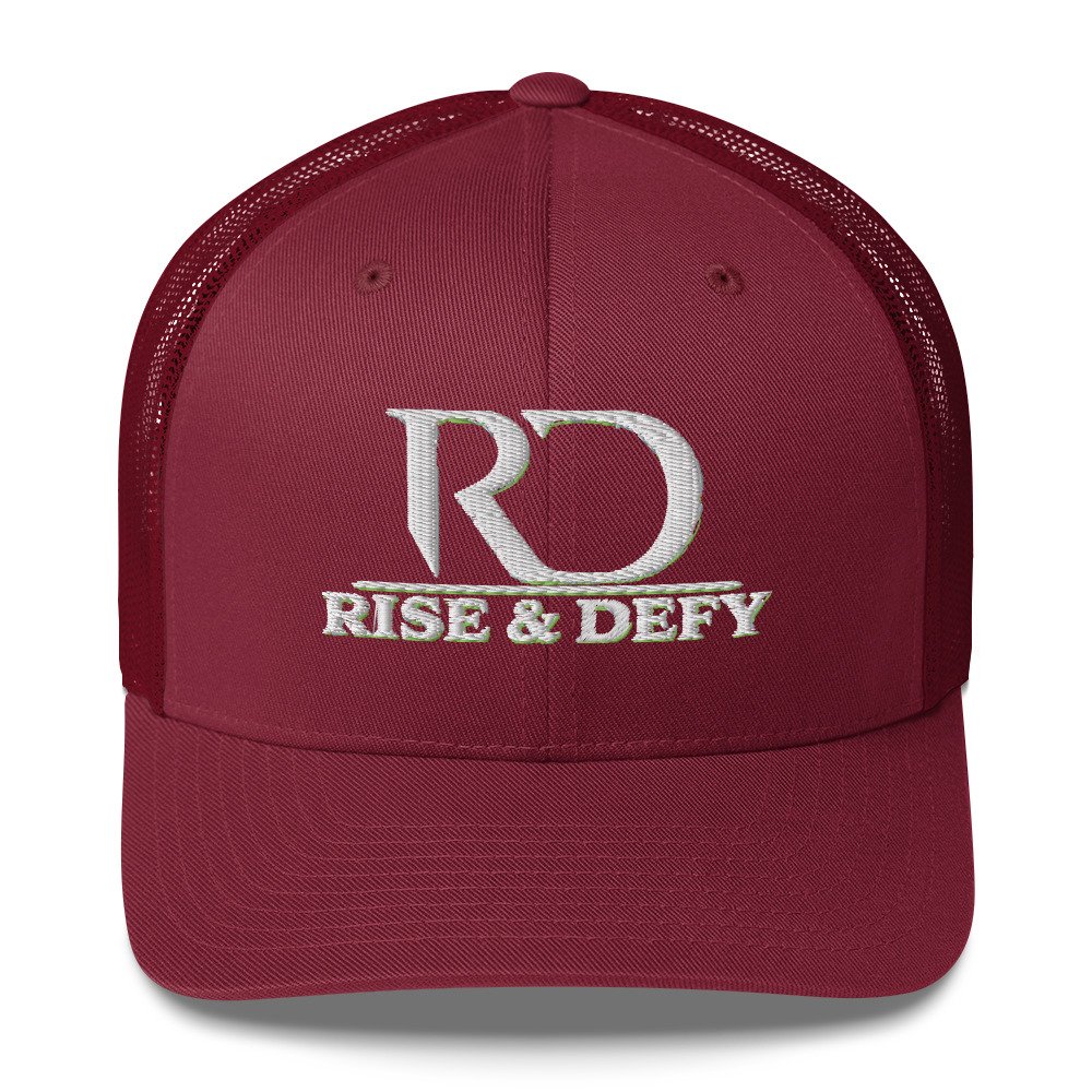 RISE & DEFY Signature Embroidered Trucker Cap - Image 6