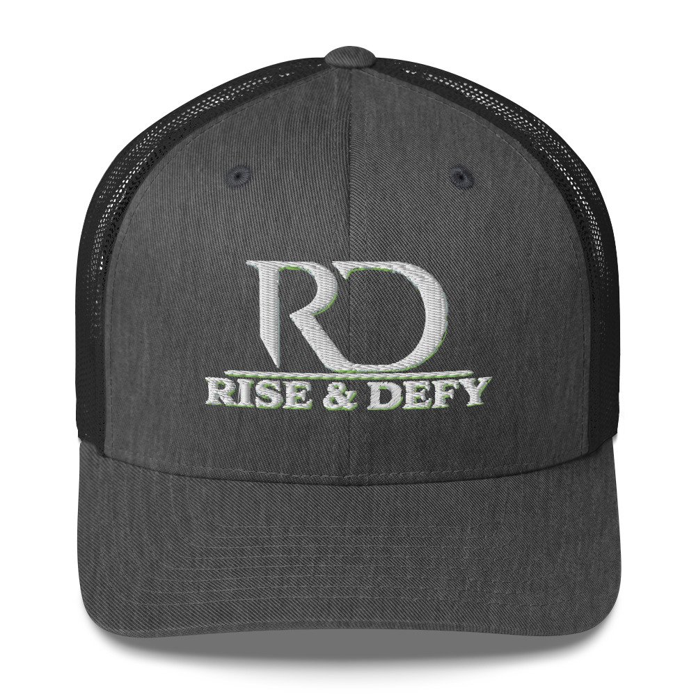 RISE & DEFY Signature Embroidered Trucker Cap - Image 9