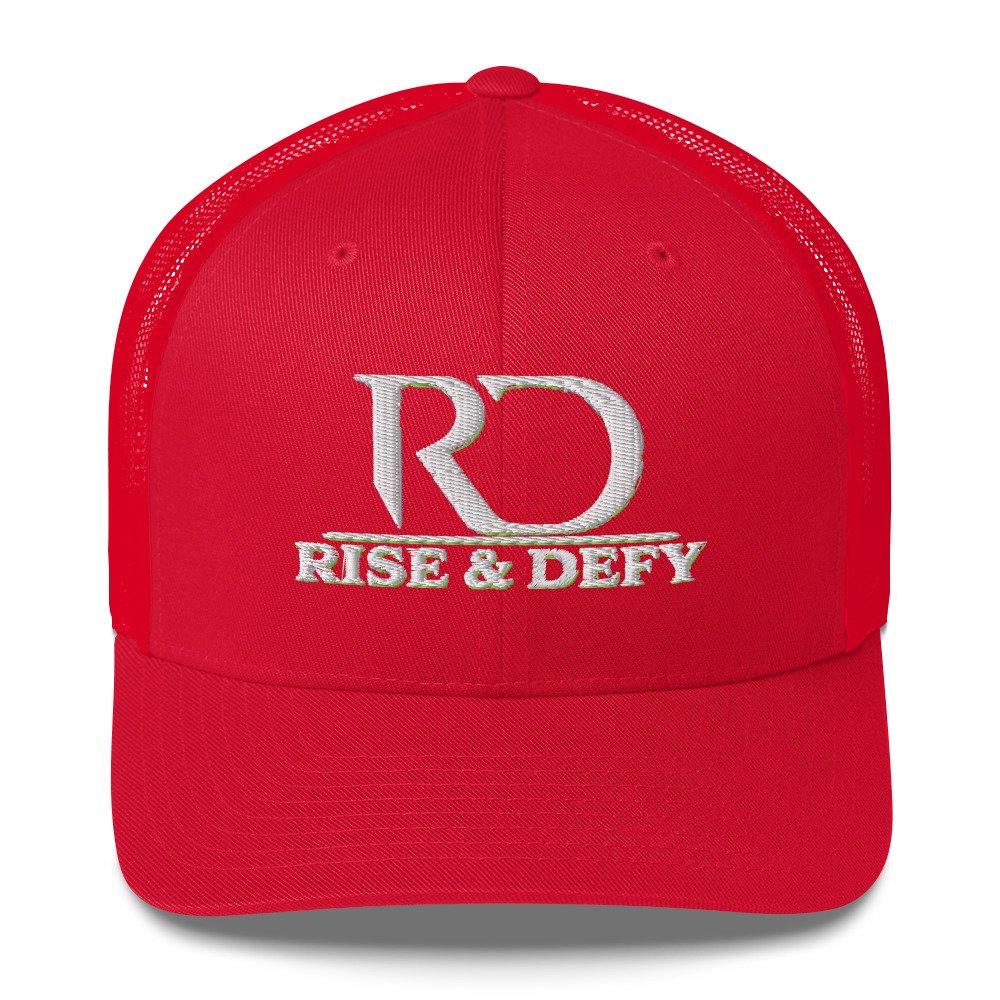 RISE & DEFY Signature Embroidered Trucker Cap - Image 7