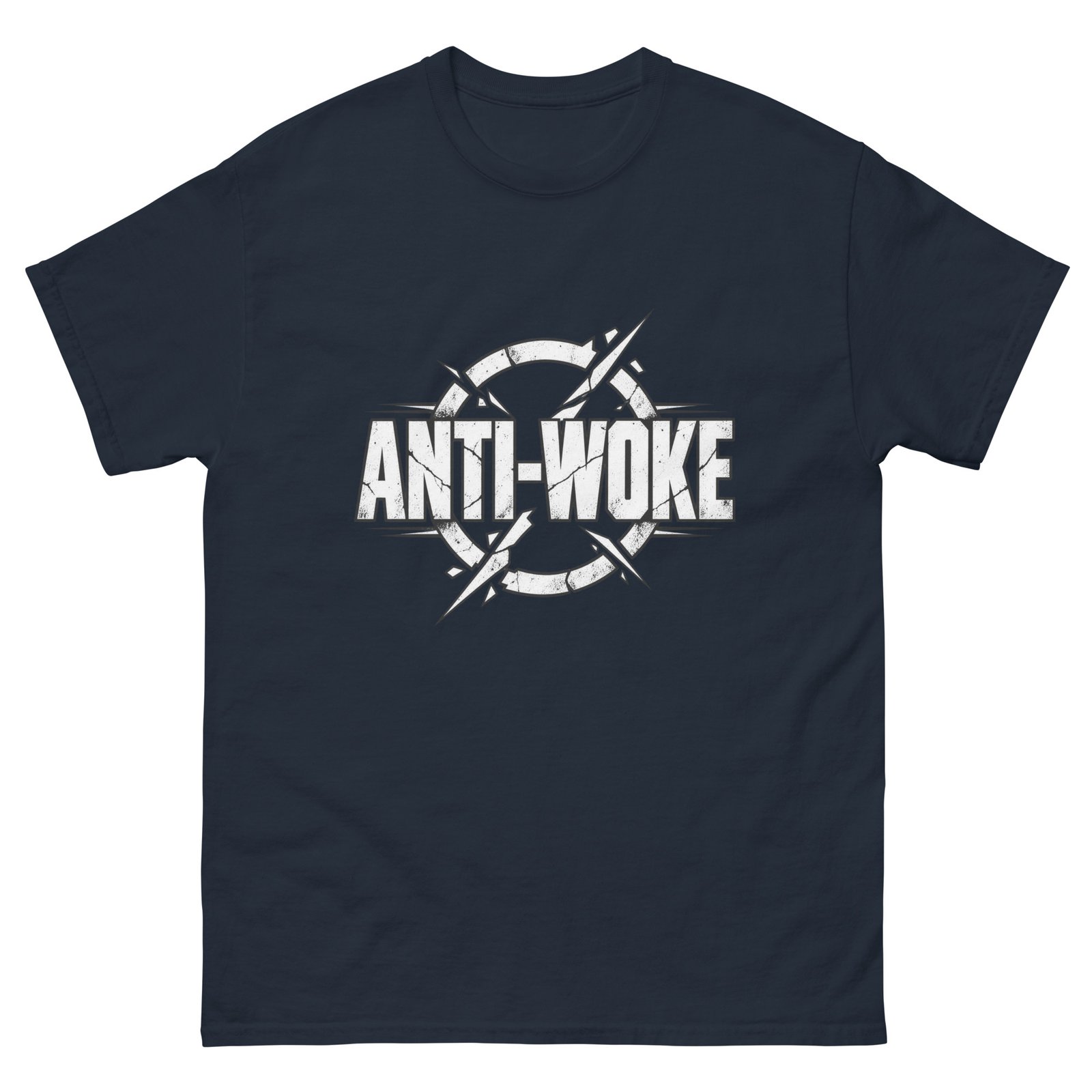 ANTI-WOKE Distressed Graphic T-Shirt – Bold Free Speech Streetwear - Image 3